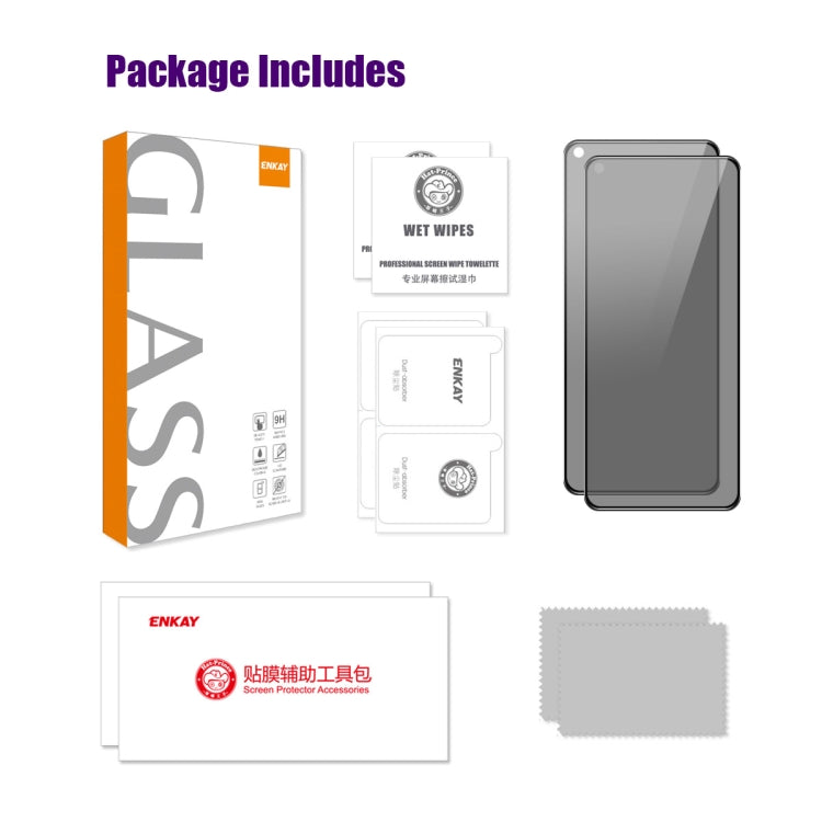 For Realme 11 4G 2pcs ENKAY Hat-Prince 28 Degree Anti-peeping Privacy Silk Print Tempered Glass Film - Realme Tempered Glass by ENKAY | Online Shopping UK | buy2fix