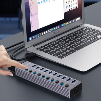 U310 10-in-1 USB 3.0 Extension HUB USB Power Charging Station with Individual Switch by buy2fix