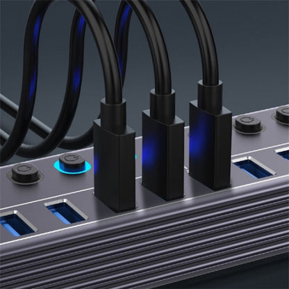 U310 10-in-1 USB 3.0 Extension HUB USB Power Charging Station with Individual Switch by buy2fix