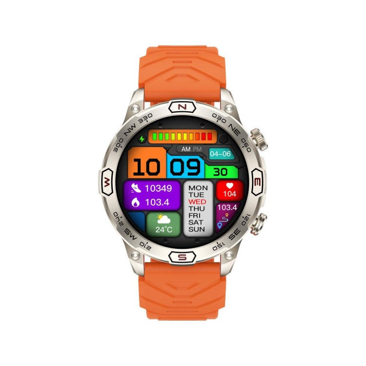 KC86 1.43 inch Color Screen Smart Watch, Support Bluetooth Call / Health Monitoring(Orange) by buy2fix