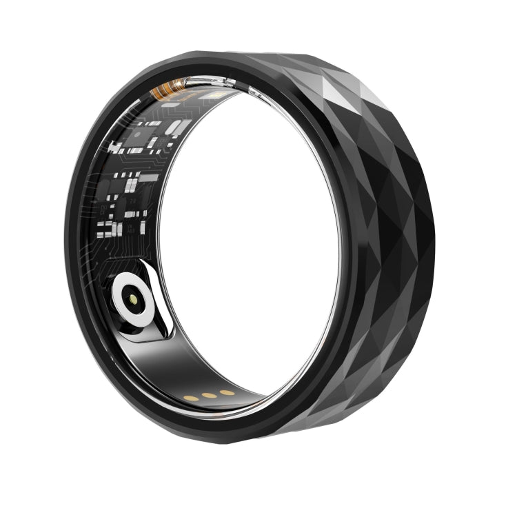 R12M SIZE 18 Smart Ring, Support Health Monitoring / Multiple Exercise Modes(Black) by buy2fix