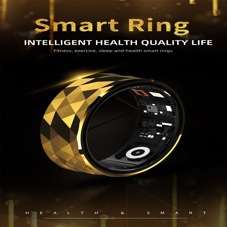 R12M SIZE 18 Smart Ring, Support Health Monitoring / Multiple Exercise Modes(Gold) by buy2fix