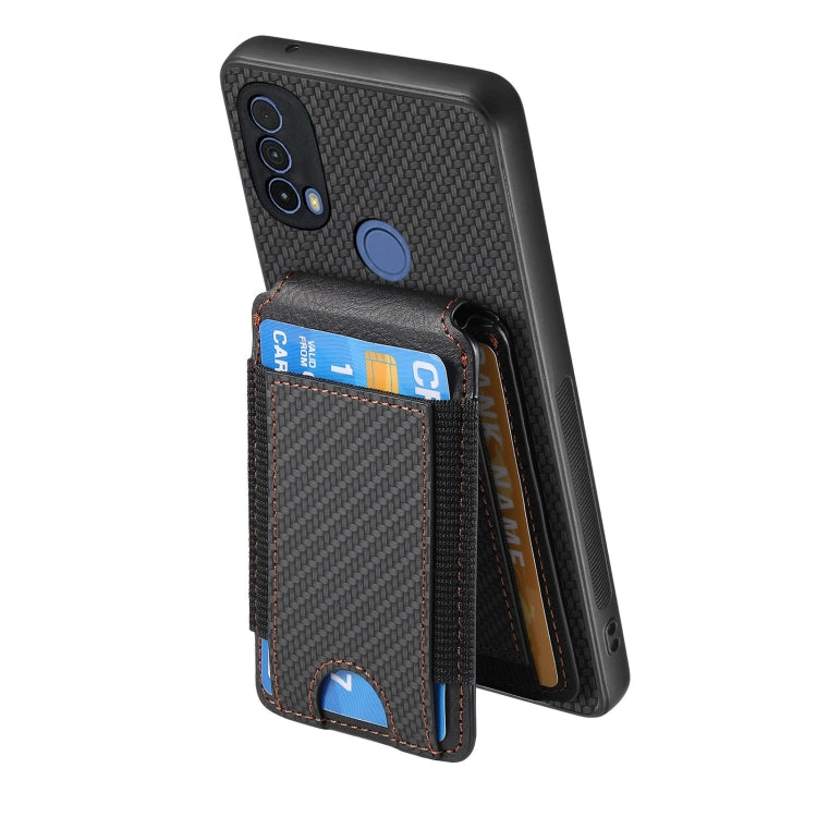 For Motorola Moto G 5G 2024 4G Carbon Fiber Vertical Flip Wallet Stand Phone Case(Black) by buy2fix