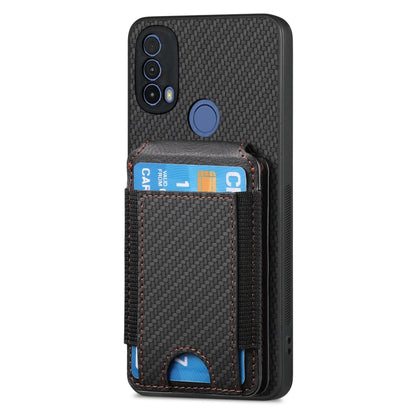 For Motorola Moto G Play 2024 4G Carbon Fiber Vertical Flip Wallet Stand Phone Case(Black) by buy2fix