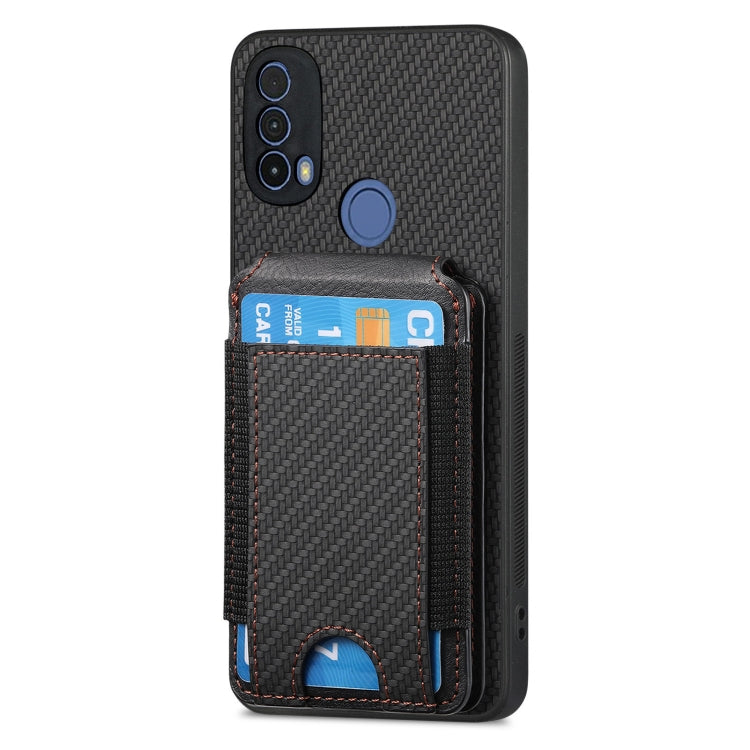 For Motorola Moto G Power 2024 5G Carbon Fiber Vertical Flip Wallet Stand Phone Case(Black) by buy2fix