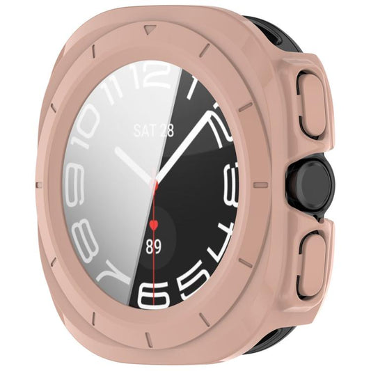 For Samsung Galaxy Watch Ultra 47mm / Ultra 2025 Tempered Film Integrated Waterproof PC Watch Protective Cover(Pink) - Watch Cases by buy2fix | Online Shopping UK | buy2fix