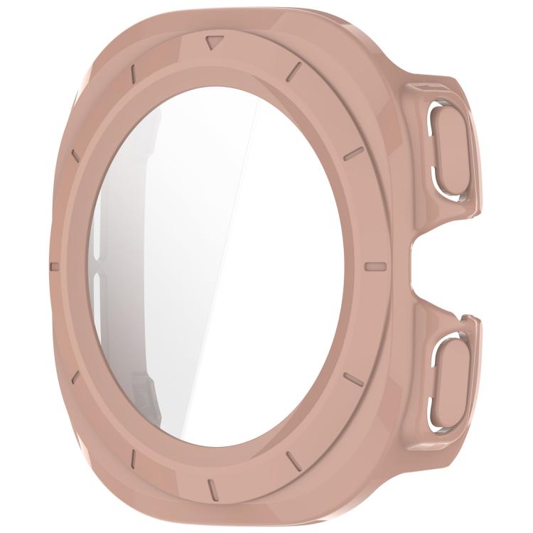 For Samsung Galaxy Watch Ultra 47mm / Ultra 2025 Tempered Film Integrated Waterproof PC Watch Protective Cover(Pink) - Watch Cases by buy2fix | Online Shopping UK | buy2fix