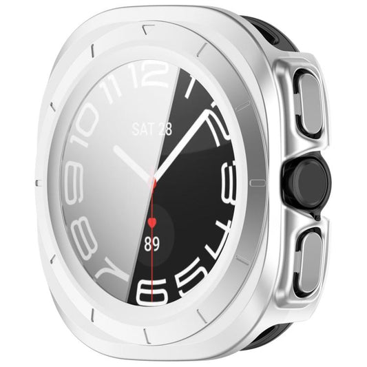 For Samsung Galaxy Watch Ultra 47mm / Ultra 2025 Tempered Film Integrated Waterproof PC Watch Protective Cover(Silver) - Watch Cases by buy2fix | Online Shopping UK | buy2fix