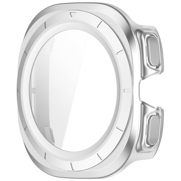 For Samsung Galaxy Watch Ultra 47mm / Ultra 2025 Tempered Film Integrated Waterproof PC Watch Protective Cover(Silver) - Watch Cases by buy2fix | Online Shopping UK | buy2fix