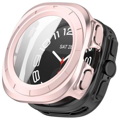 For Samsung Galaxy Watch Ultra 47mm / Ultra 2025 Tempered Film Integrated Waterproof PC Watch Protective Cover(Rose Gold) - Watch Cases by buy2fix | Online Shopping UK | buy2fix