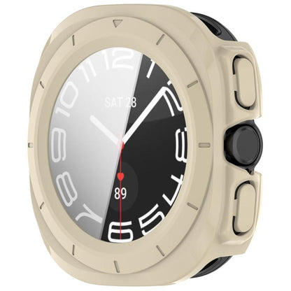 For Samsung Galaxy Watch Ultra 47mm / Ultra 2025 Tempered Film Integrated Waterproof PC Watch Protective Cover(Ivory) - Watch Cases by buy2fix | Online Shopping UK | buy2fix