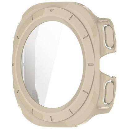For Samsung Galaxy Watch Ultra 47mm / Ultra 2025 Tempered Film Integrated Waterproof PC Watch Protective Cover(Ivory) - Watch Cases by buy2fix | Online Shopping UK | buy2fix