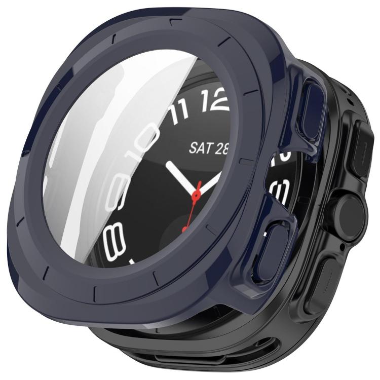 For Samsung Galaxy Watch Ultra 47mm / Ultra 2025 Tempered Film Integrated Waterproof PC Watch Protective Cover(Dark Blue) - Watch Cases by buy2fix | Online Shopping UK | buy2fix