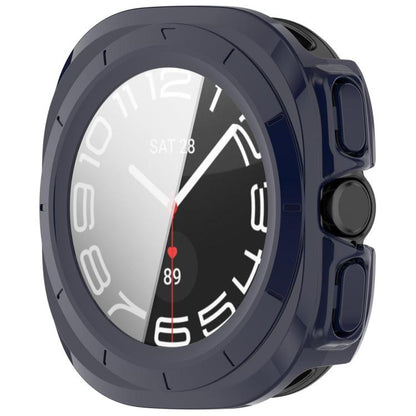 For Samsung Galaxy Watch Ultra 47mm / Ultra 2025 Tempered Film Integrated Waterproof PC Watch Protective Cover(Dark Blue) - Watch Cases by buy2fix | Online Shopping UK | buy2fix