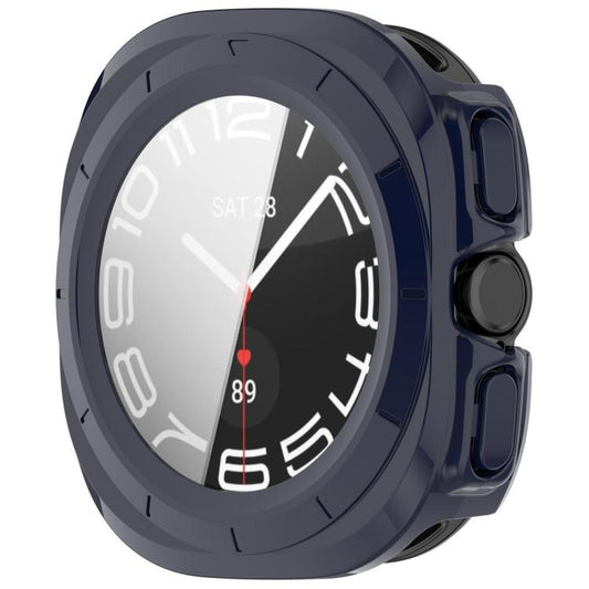 For Samsung Galaxy Watch Ultra 47mm / Ultra 2025 Tempered Film Integrated Waterproof PC Watch Protective Cover(Dark Blue) - Watch Cases by buy2fix | Online Shopping UK | buy2fix