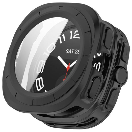 For Samsung Galaxy Watch Ultra 47mm / Ultra 2025 Tempered Film Integrated Waterproof PC Watch Protective Cover(Matte Black) - Watch Cases by buy2fix | Online Shopping UK | buy2fix