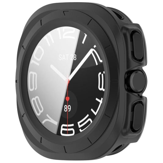 For Samsung Galaxy Watch Ultra 47mm / Ultra 2025 Tempered Film Integrated Waterproof PC Watch Protective Cover(Matte Black) - Watch Cases by buy2fix | Online Shopping UK | buy2fix