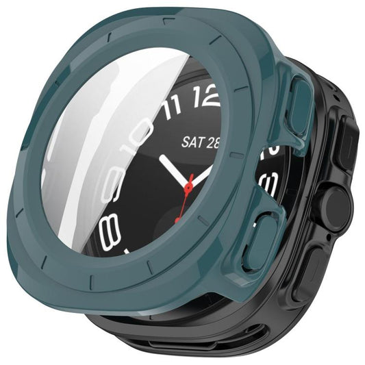 For Samsung Galaxy Watch Ultra 47mm / Ultra 2025 Tempered Film Integrated Waterproof PC Watch Protective Cover(Pine Green) - Watch Cases by buy2fix | Online Shopping UK | buy2fix