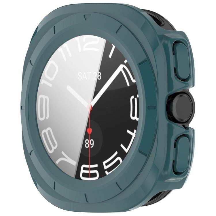 For Samsung Galaxy Watch Ultra 47mm / Ultra 2025 Tempered Film Integrated Waterproof PC Watch Protective Cover(Pine Green) - Watch Cases by buy2fix | Online Shopping UK | buy2fix