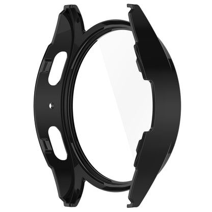 For Samsung Galaxy Watch 7 44mm Tempered Film Integrated Waterproof PC Watch Protective Cover(Black) - Watch Cases by buy2fix | Online Shopping UK | buy2fix