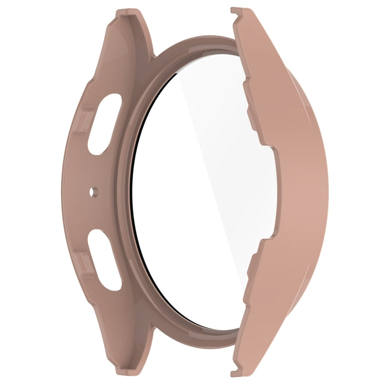 For Samsung Galaxy Watch 7 44mm Tempered Film Integrated Waterproof PC Watch Protective Cover(Pink) - Watch Cases by buy2fix | Online Shopping UK | buy2fix
