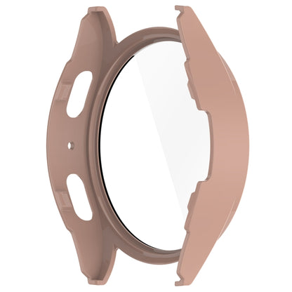 For Samsung Galaxy Watch 7 44mm Tempered Film Integrated Waterproof PC Watch Protective Cover(Pink) - Watch Cases by buy2fix | Online Shopping UK | buy2fix
