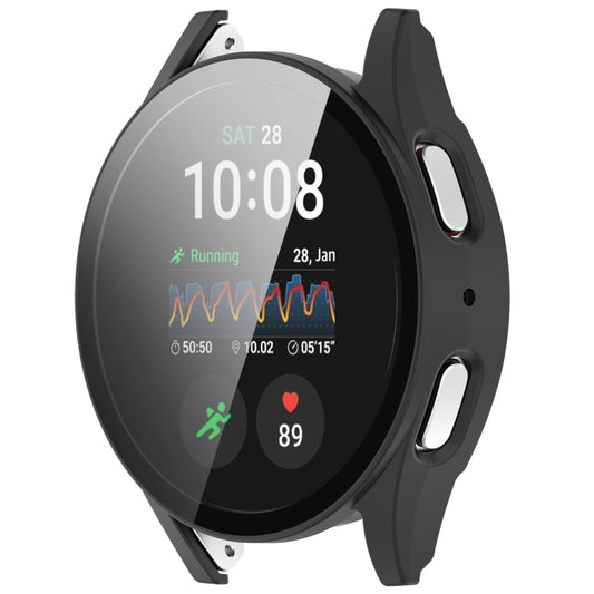 For Samsung Galaxy Watch 7 44mm Tempered Film Integrated Waterproof PC Watch Protective Cover(Matte Black) - Watch Cases by buy2fix | Online Shopping UK | buy2fix
