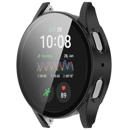 For Samsung Galaxy Watch 7 40mm Tempered Film Integrated Waterproof PC Watch Protective Cover(Black) - Watch Cases by buy2fix | Online Shopping UK | buy2fix