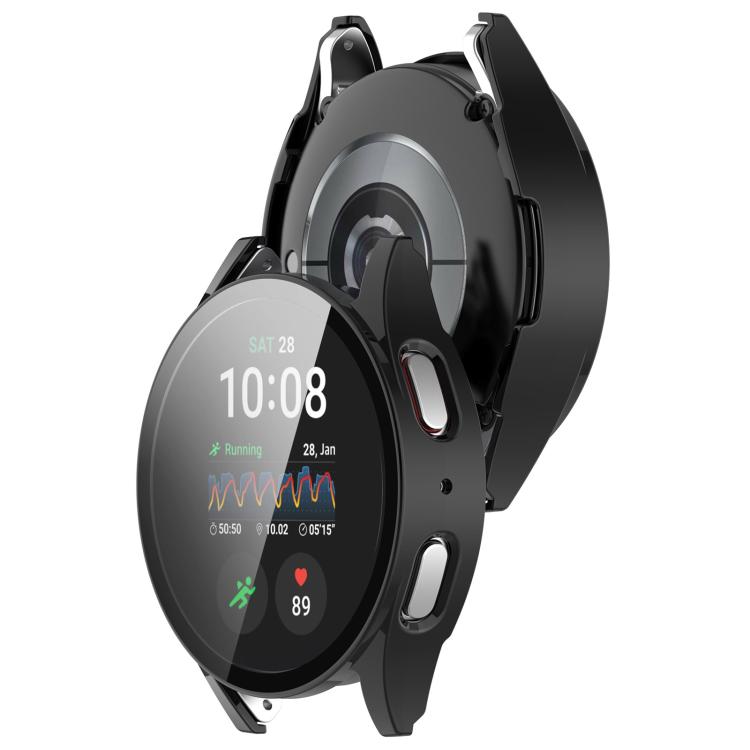 For Samsung Galaxy Watch 7 40mm Tempered Film Integrated Waterproof PC Watch Protective Cover(Black) - Watch Cases by buy2fix | Online Shopping UK | buy2fix