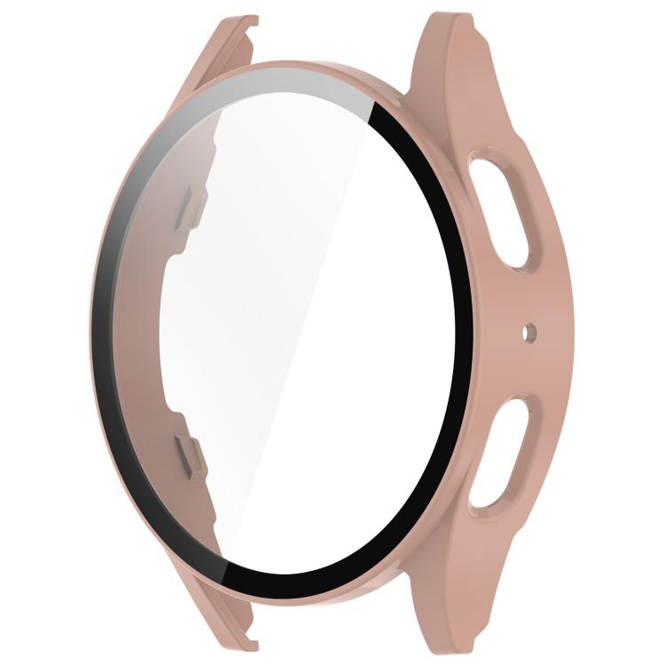 For Samsung Galaxy Watch 7 40mm Tempered Film Integrated Waterproof PC Watch Protective Cover(Pink) - Watch Cases by buy2fix | Online Shopping UK | buy2fix
