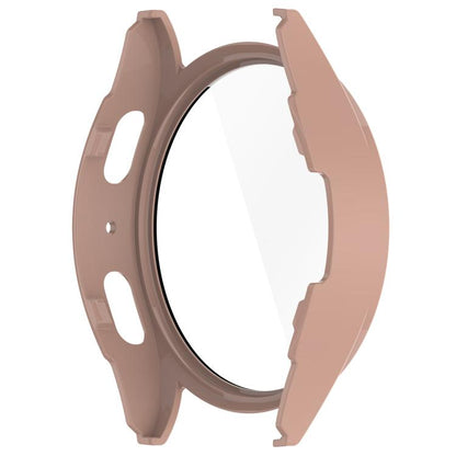 For Samsung Galaxy Watch 7 40mm Tempered Film Integrated Waterproof PC Watch Protective Cover(Pink) - Watch Cases by buy2fix | Online Shopping UK | buy2fix
