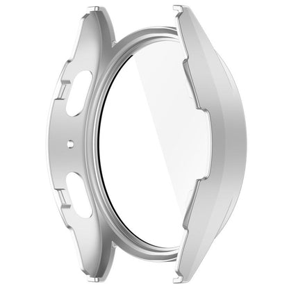 For Samsung Galaxy Watch 7 40mm Tempered Film Integrated Waterproof PC Watch Protective Cover(Silver) - Watch Cases by buy2fix | Online Shopping UK | buy2fix