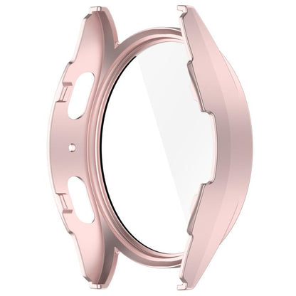 For Samsung Galaxy Watch 7 40mm Tempered Film Integrated Waterproof PC Watch Protective Cover(Rose Gold) - Watch Cases by buy2fix | Online Shopping UK | buy2fix