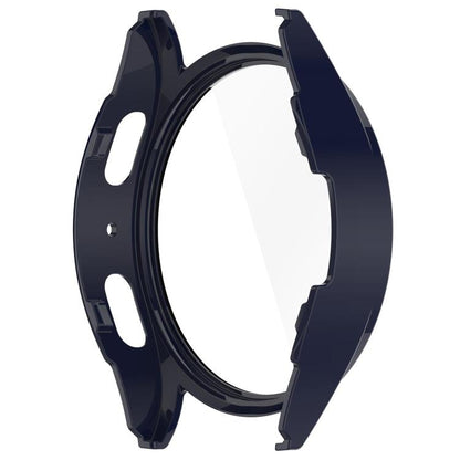 For Samsung Galaxy Watch 7 40mm Tempered Film Integrated Waterproof PC Watch Protective Cover(Dark Blue) - Watch Cases by buy2fix | Online Shopping UK | buy2fix
