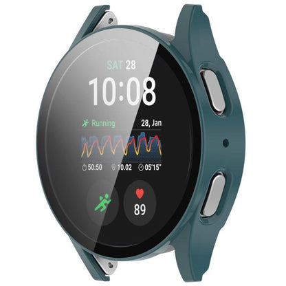 For Samsung Galaxy Watch 7 40mm Tempered Film Integrated Waterproof PC Watch Protective Cover(Pine Green) - Watch Cases by buy2fix | Online Shopping UK | buy2fix