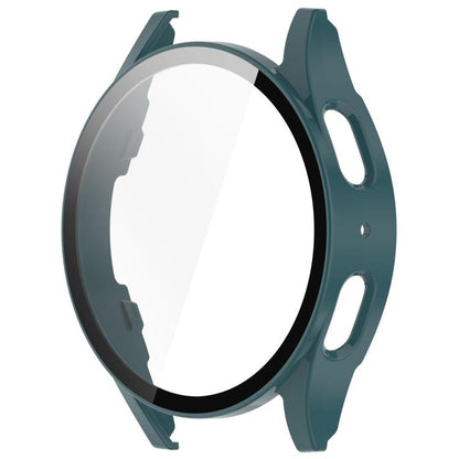 For Samsung Galaxy Watch 7 40mm Tempered Film Integrated Waterproof PC Watch Protective Cover(Pine Green) - Watch Cases by buy2fix | Online Shopping UK | buy2fix