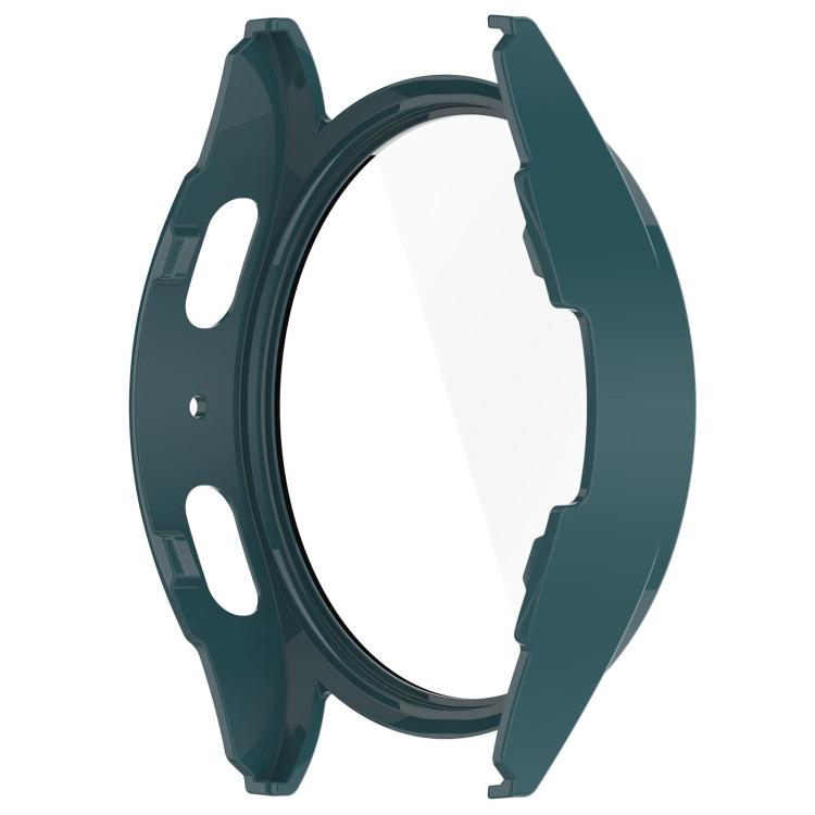 For Samsung Galaxy Watch 7 40mm Tempered Film Integrated Waterproof PC Watch Protective Cover(Pine Green) - Watch Cases by buy2fix | Online Shopping UK | buy2fix
