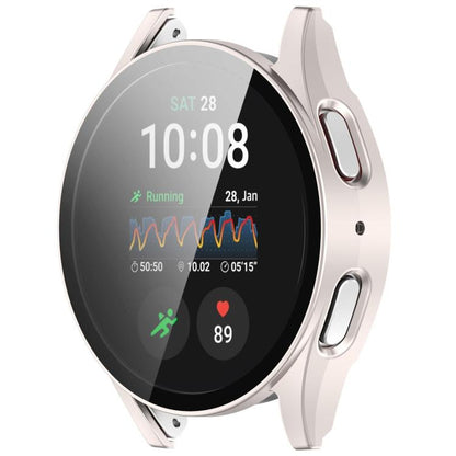 For Samsung Galaxy Watch 7 40mm Tempered Film Integrated Waterproof PC Watch Protective Cover(Starlight) - Watch Cases by buy2fix | Online Shopping UK | buy2fix