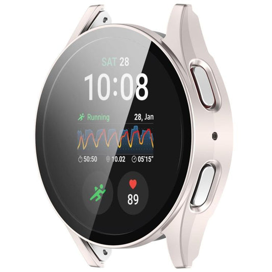 For Samsung Galaxy Watch 7 40mm Tempered Film Integrated Waterproof PC Watch Protective Cover(Starlight) - Watch Cases by buy2fix | Online Shopping UK | buy2fix