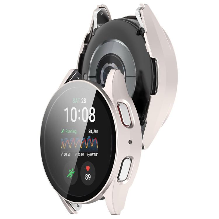 For Samsung Galaxy Watch 7 40mm Tempered Film Integrated Waterproof PC Watch Protective Cover(Starlight) - Watch Cases by buy2fix | Online Shopping UK | buy2fix