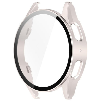 For Samsung Galaxy Watch 7 40mm Tempered Film Integrated Waterproof PC Watch Protective Cover(Starlight) - Watch Cases by buy2fix | Online Shopping UK | buy2fix