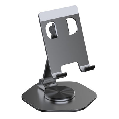 YY-020 360 Degree Rotation Folding Aluminum Alloy Tablet Phone Bracket(Grey) - Desktop Holder by buy2fix | Online Shopping UK | buy2fix