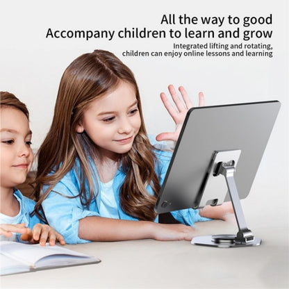 YY-020 360 Degree Rotation Folding Aluminum Alloy Tablet Phone Bracket(Rose Gold) - Desktop Holder by buy2fix | Online Shopping UK | buy2fix