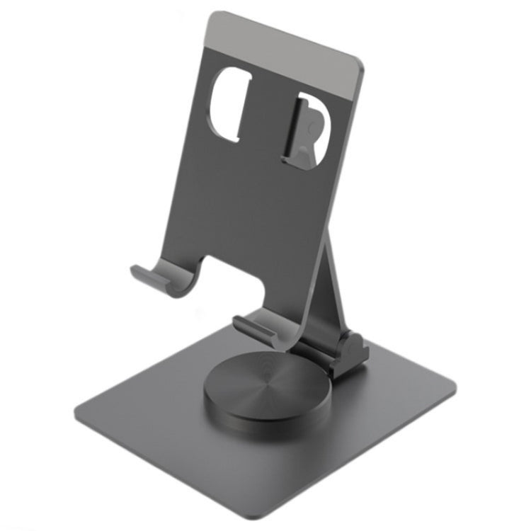 YY-022 360 Degree Rotation Aluminum Alloy Desktop Phone Tablet Holder(Black) - Desktop Holder by buy2fix | Online Shopping UK | buy2fix