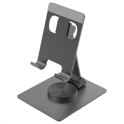 YY-022 360 Degree Rotation Aluminum Alloy Desktop Phone Tablet Holder(Black) - Desktop Holder by buy2fix | Online Shopping UK | buy2fix