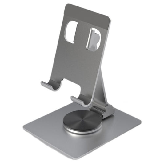 YY-022 360 Degree Rotation Aluminum Alloy Desktop Phone Tablet Holder(Grey) - Desktop Holder by buy2fix | Online Shopping UK | buy2fix