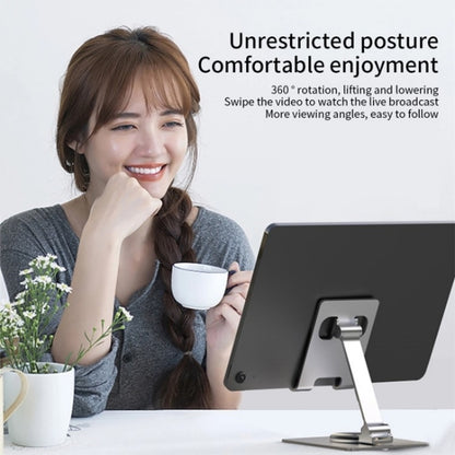 YY-022 360 Degree Rotation Aluminum Alloy Desktop Phone Tablet Holder(Red) - Desktop Holder by buy2fix | Online Shopping UK | buy2fix