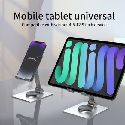 YY-022 360 Degree Rotation Aluminum Alloy Desktop Phone Tablet Holder(Silver) - Desktop Holder by buy2fix | Online Shopping UK | buy2fix