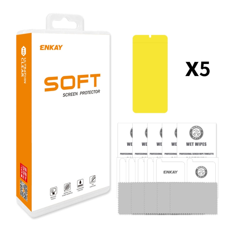 For vivo iQOO 10 5G / 11 5G / 11s 5G 5pcs ENKAY Hat-Prince Full Glue Coverage Soft Explosion-proof Hydrogel Film - Others by ENKAY | Online Shopping UK | buy2fix