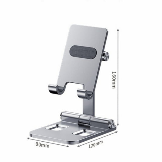 YY-003 Foldable Aluminum Alloy Desktop Tablet Phone Holder(Grey) - Desktop Holder by buy2fix | Online Shopping UK | buy2fix
